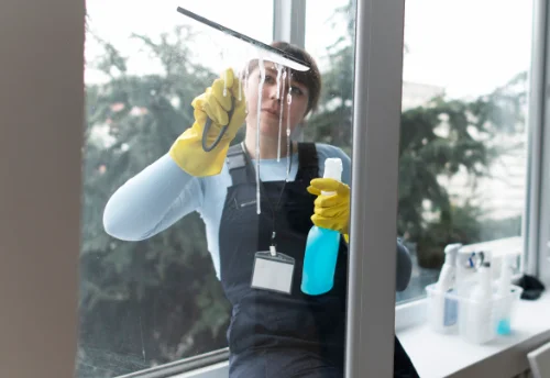 Nettoyage de vitres intérieures et extérieures au Pellerin